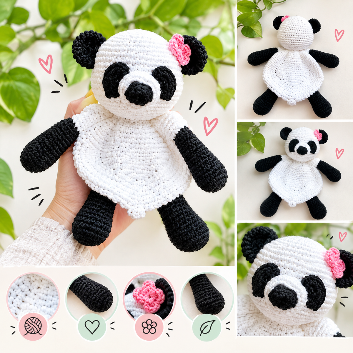 Cute Panda Crochet - TheCrochetCreations
